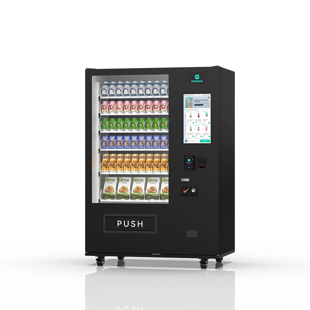 21.5 Inch Touch Screen Refrigerated Vending Machine 300-600 Pcs Capacity ADA Compliant Auto Clean Function Cloud-Based