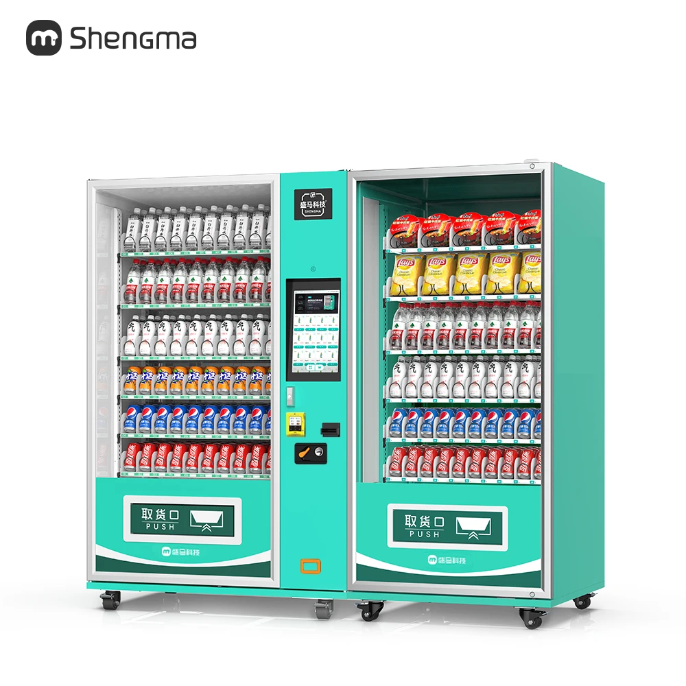 High Tech Drinks Vending Machine Sushi Vending Machine Small Business Snack Beverage Vending Machine Credit Card Payment