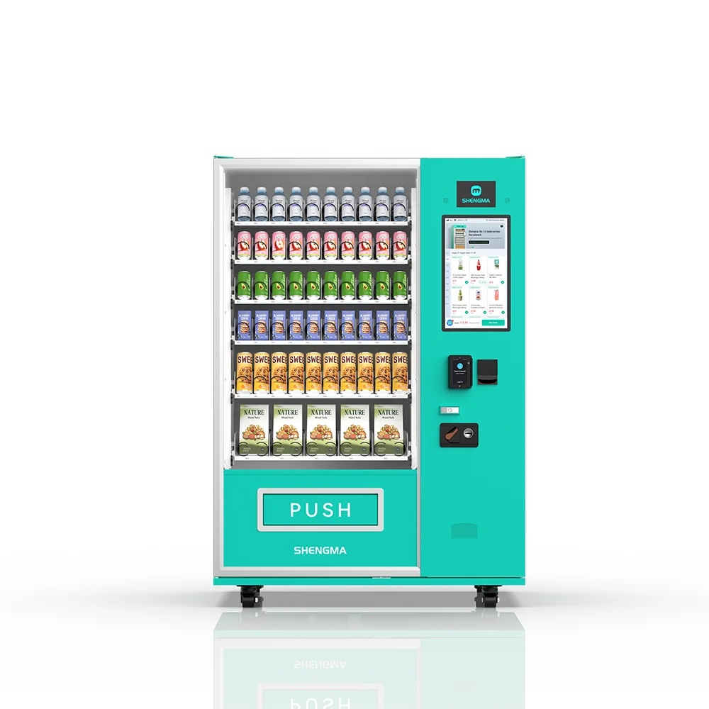 High Capacity Spring Type Vending Machine 21.5 Inch Touch Screen SDK Enabled Cloud-Based Management Multiple Payment Options
