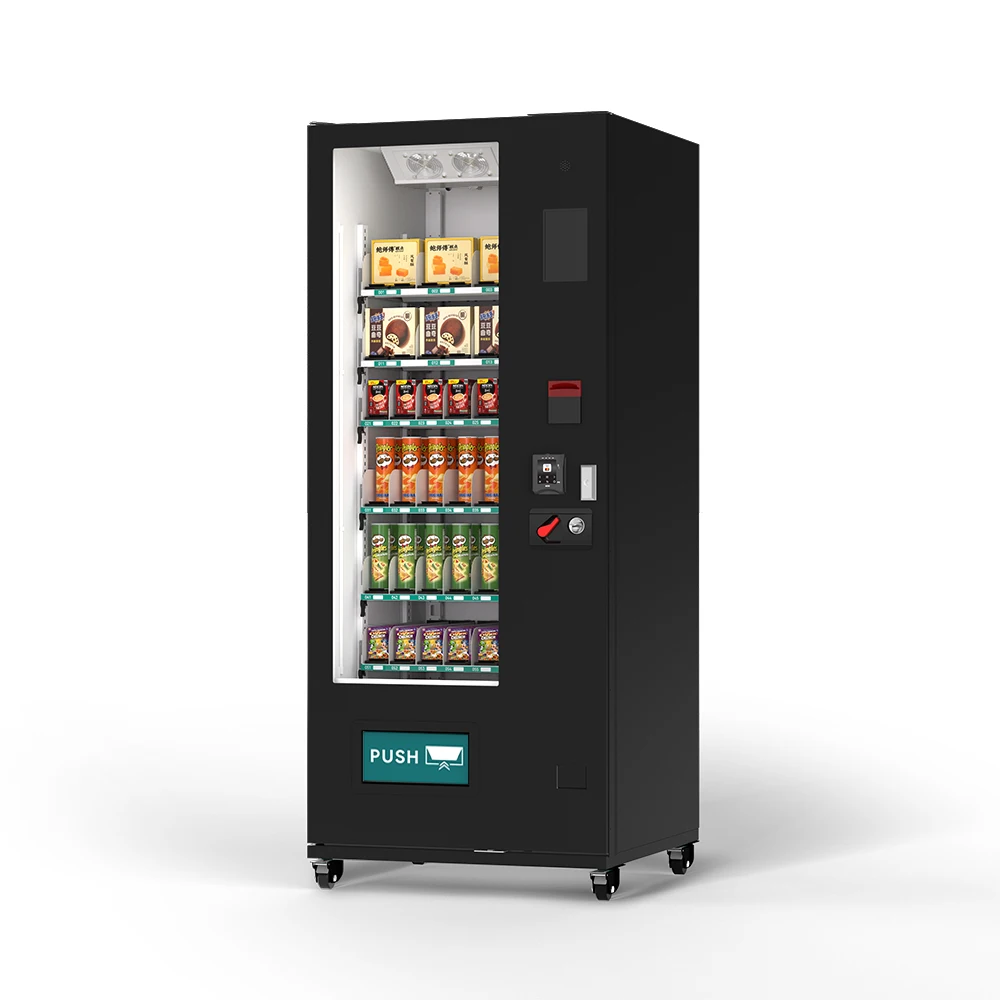 Belt Conveyor 24 Hours Self-Service Vending Machine for Snacks and Drinks Card Reader Payment Vending Machine with Visa Pay