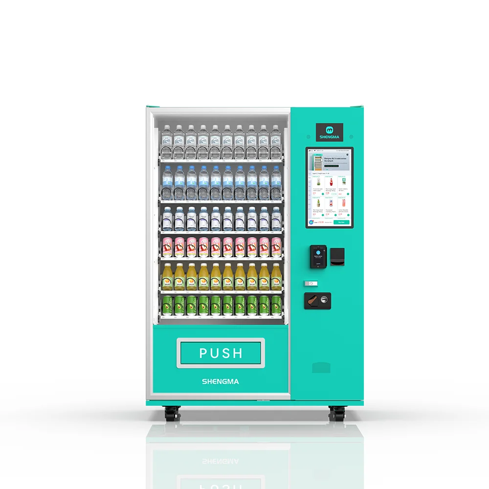 Automatic Credit Card Operated Snack & Drink Vending Machine with 21.5" Intelligent Display Shopping Mall Use SDK Integration