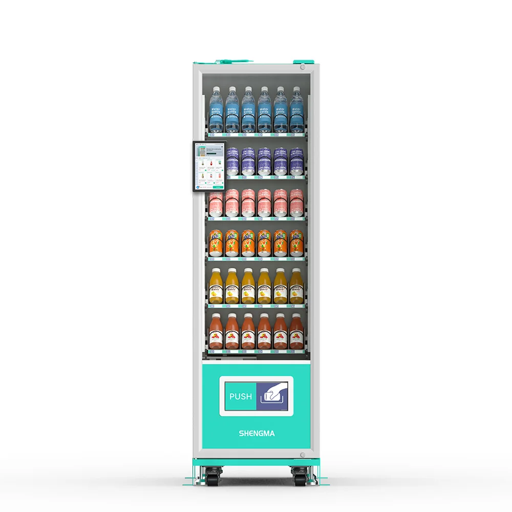 Southeast Asia Designed Snack & Drink Vending Machine with External Display Screen QR E-wallet Payment Option