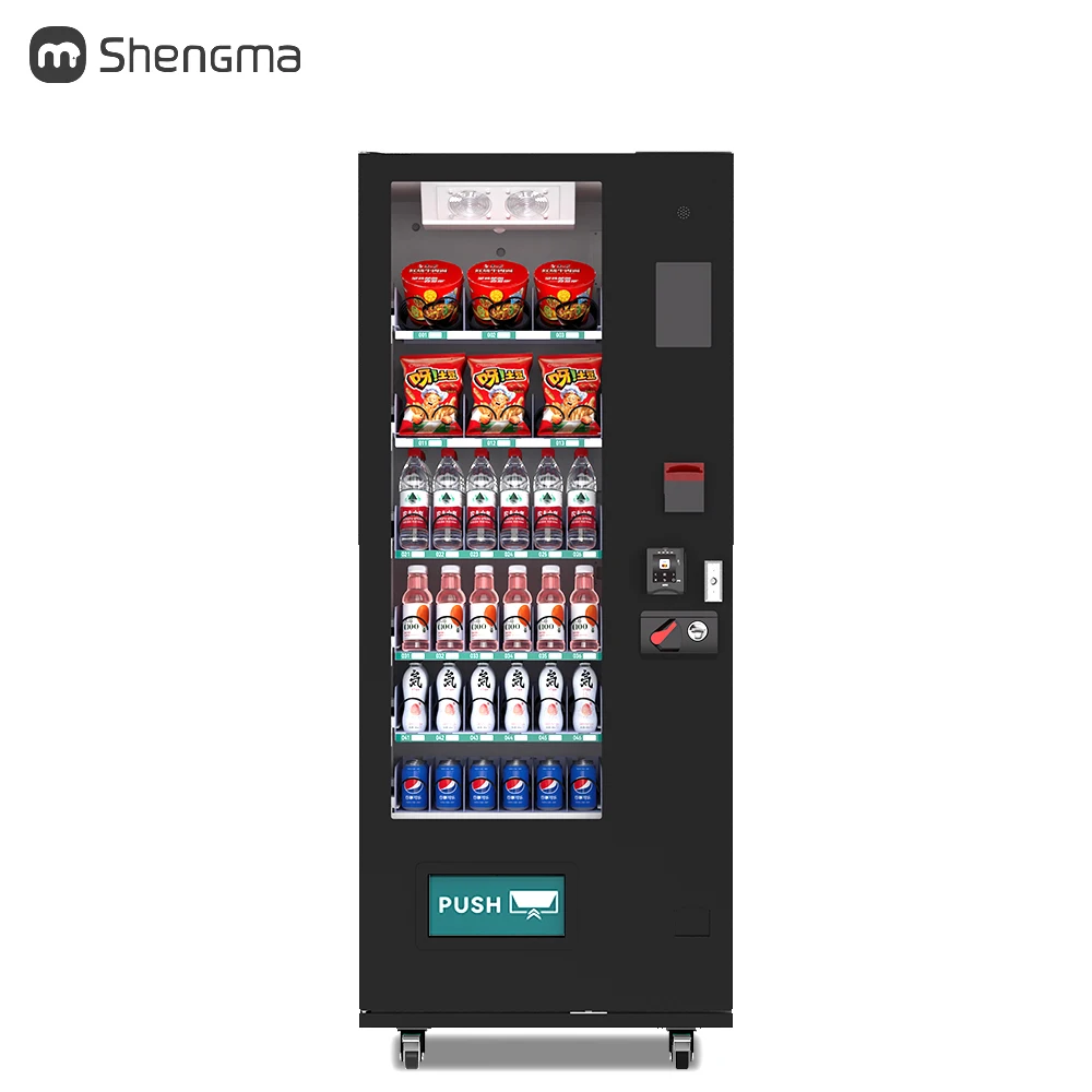 Automated Healthy Food Vending Machine Cold Drink Beverage Snack Soda Small Vending Machine for Retail Store