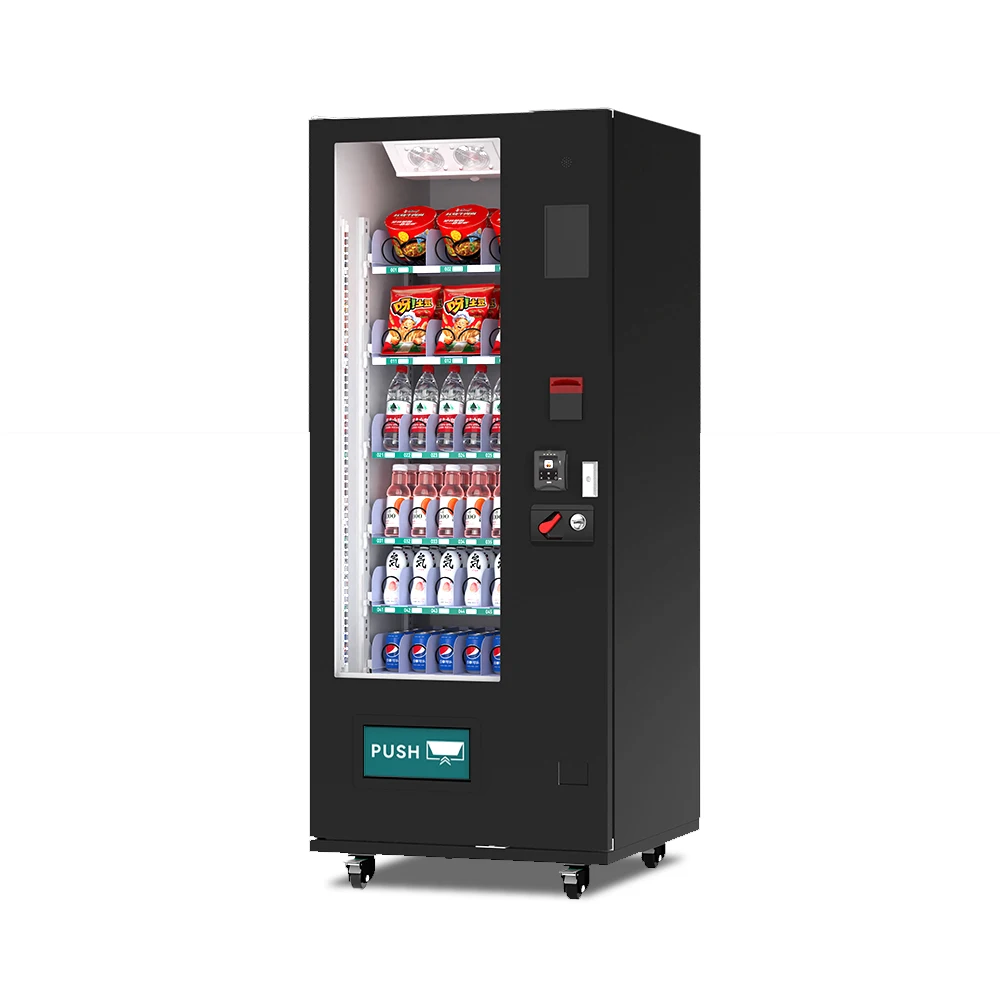 Japanese 24 Hours Self Service Fast Food Vending Machine with Credit Card Payment Heat Food Vending Machines