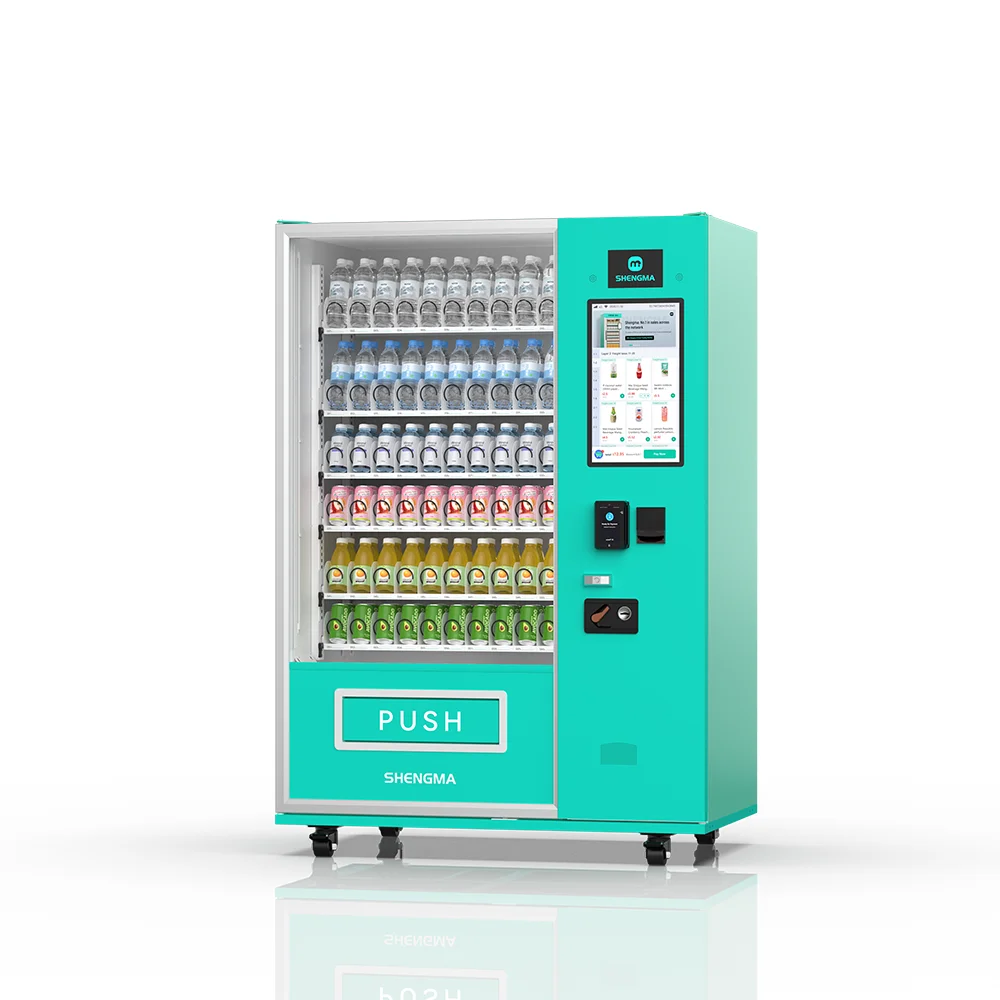 21.5" Touchscreen Smart Spring Coil Vending Machine SDK Cloud-Based Management Multiple Payment Options for Beverages Retail