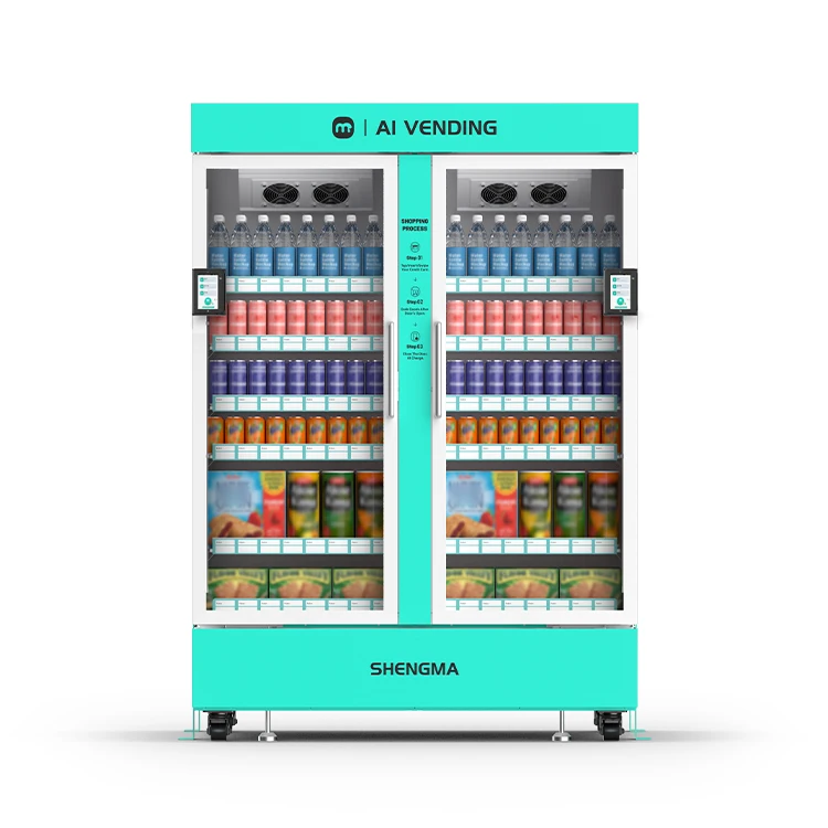 New-Tech AI Vending Machine Prepayment Support Smart Snack Drinks Vending Card Payments 24/7 Operation Cloud-Based Management