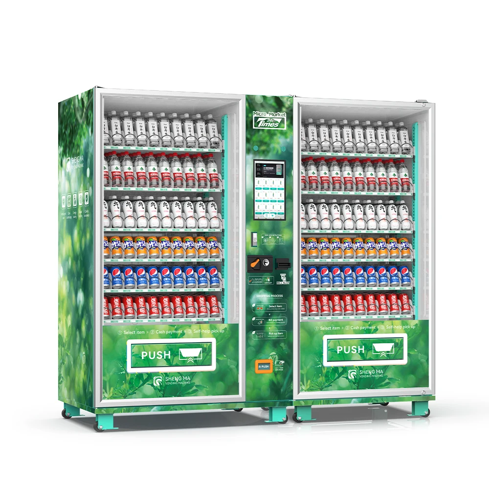Customizable Office Building Vending Machine Electrical Defog Heating Glass Vending Machine Credit Card Coin Payment