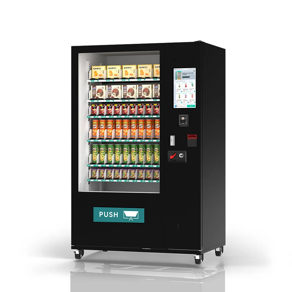 New Trending Using Conveyor Belt Vending Machines for Snacks and Drinks Outdoor Refrigerant With Credit Card/coin/cash Payment