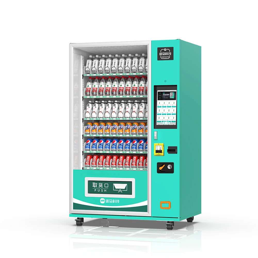 Explosion-proof Glass Food Vending Machines Combo Hot and Cold Drinks Snack Vending Machine with Mdb SAAS System Iot