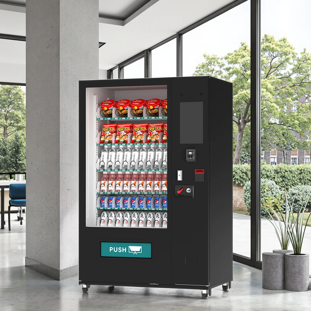 Intelligent Beverage Vending Machine Commercial Snack Cold Drinks Combo Vending Machine 24-hours Self-service Support Token Pay