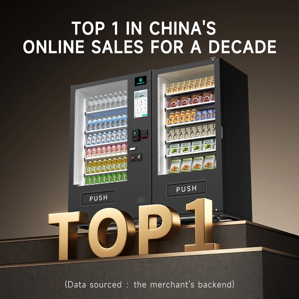 Heavy Duty 21.5 Inch Touchscreen 600-800 Capacity Commercial Vending Machine Cash/Card Payment SDK Enabled Cloud-Based