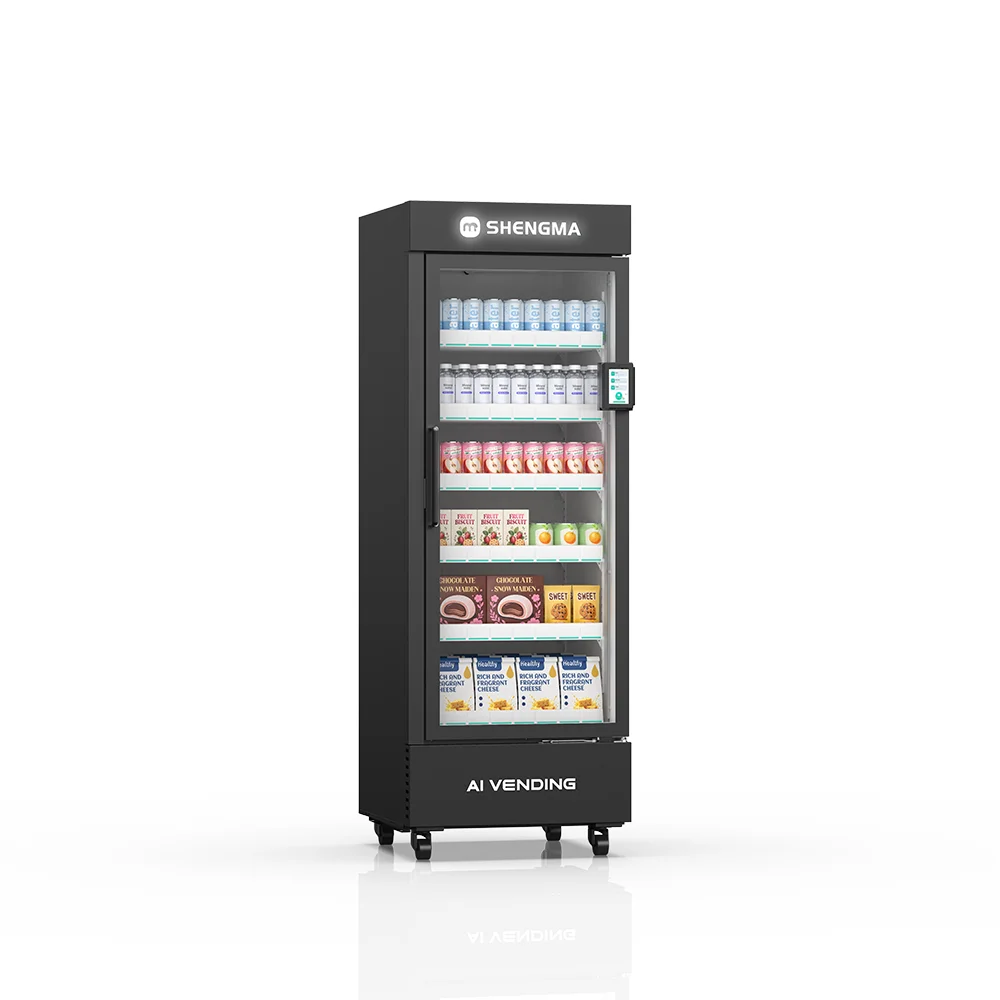 570L Smart Unmanned Open Cabinet Vending Machine for Snacks and Drinks Retail