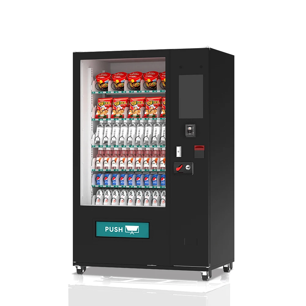 America Good Quality Combo Snack and Drink Vending Machine Credit Card /coin/visa QR Payment Vending Machines for Sale