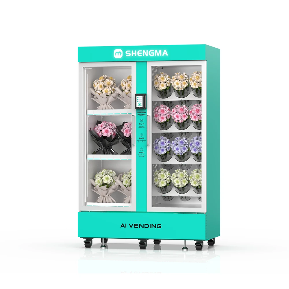 1130L Large Capacity AI Flower Vending Machine with SDK Enabled Refrigerated Cloud-Based Management & Remote Monitoring