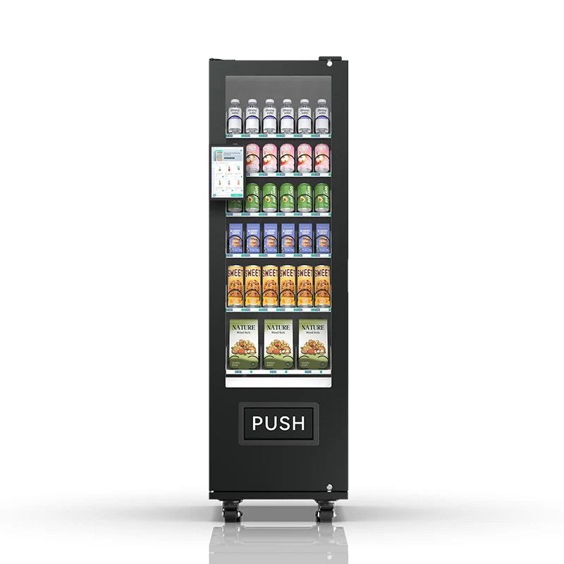 Refrigerated Beverage and Food Vending Machine with Coin/Mobile Payment Integration, Remote Monitoring, and SDK Functionality