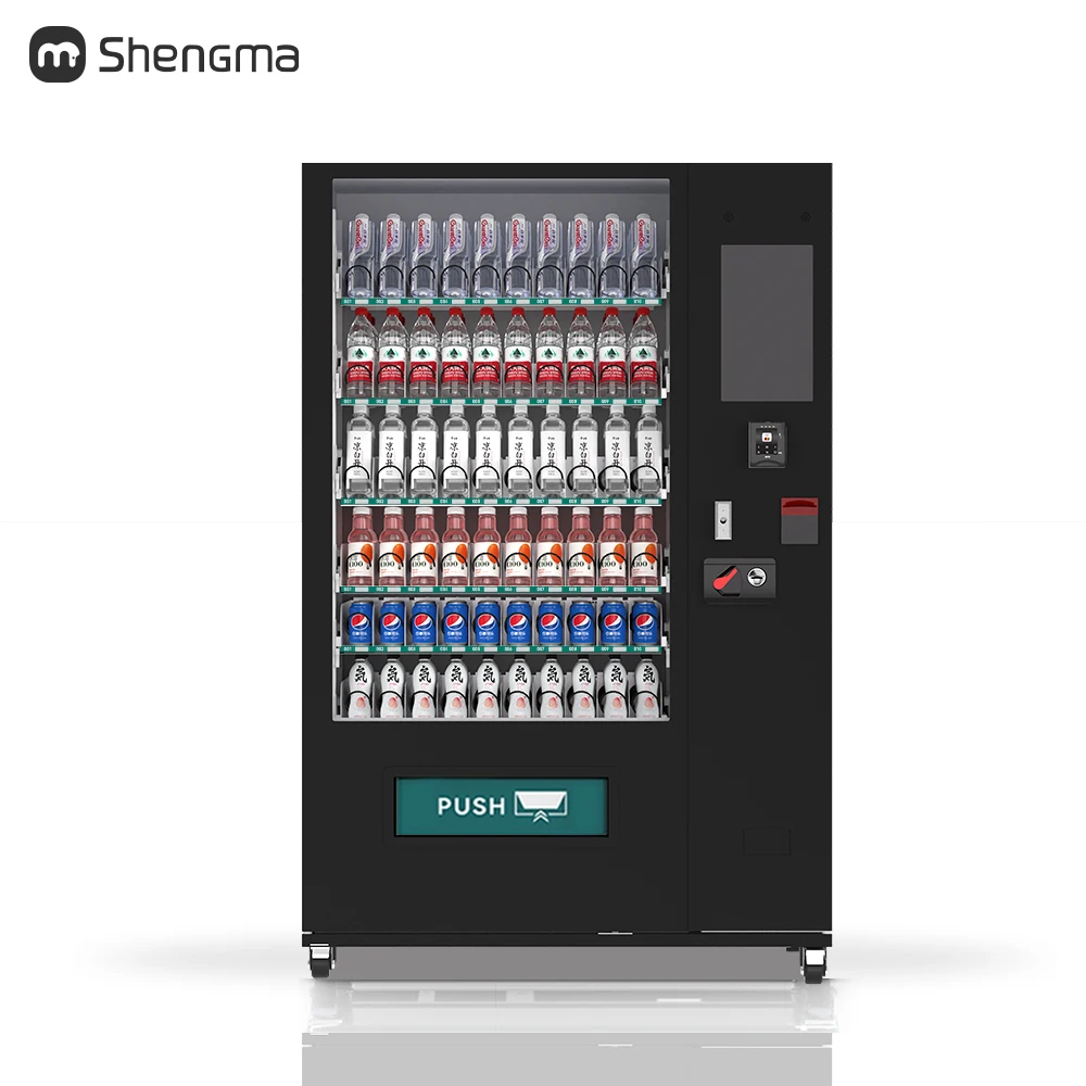 Durable Design Vending Machine 24 Hours Self-Service Store Combo Vending Machine for Food Drink Outdoor with Token/Coin/Cash Pay
