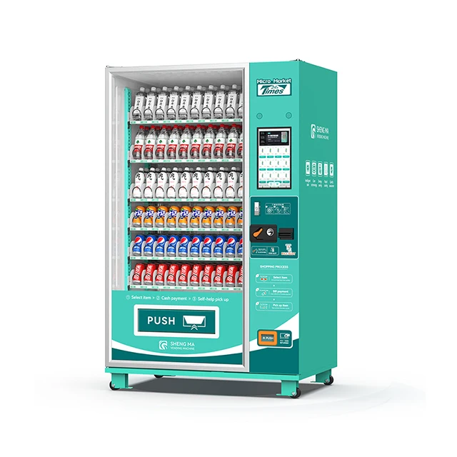 Intelligent Micro Market Automatic Soda Energy Drinks Vending Machine SDK Function Vending Machine with Token Payment System